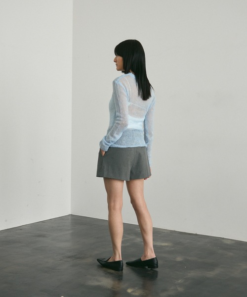 Airly mohair knit mini tops / 甘編みモヘアニットトップス（ニット
