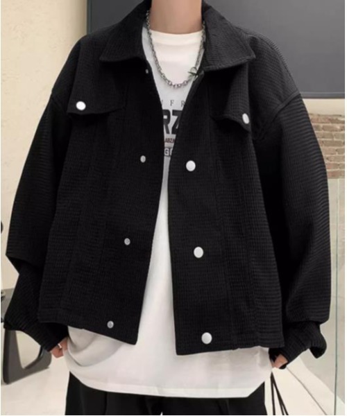 revertical(リバーティカル)の「ワッフルショート丈ジャケット(その他アウター・メンズ・ブラック/ベージュ・MEDIUM/LARGE)」の17枚目の写真