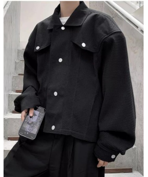 revertical(リバーティカル)の「ワッフルショート丈ジャケット(その他アウター・メンズ・ブラック/ベージュ・MEDIUM/LARGE)」の16枚目の写真