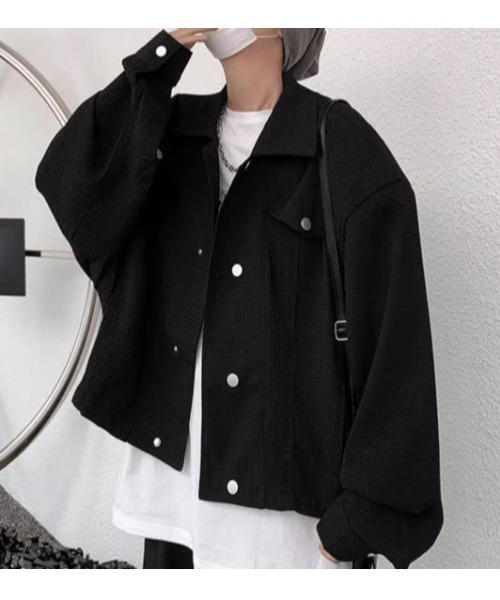 revertical(リバーティカル)の「ワッフルショート丈ジャケット(その他アウター・メンズ・ブラック/ベージュ・MEDIUM/LARGE)」の14枚目の写真