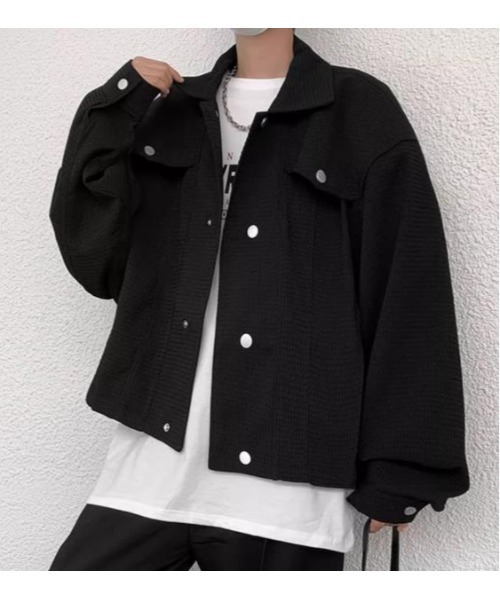 revertical(リバーティカル)の「ワッフルショート丈ジャケット(その他アウター・メンズ・ブラック/ベージュ・MEDIUM/LARGE)」の13枚目の写真