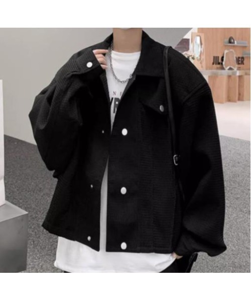 revertical(リバーティカル)の「ワッフルショート丈ジャケット(その他アウター・メンズ・ブラック/ベージュ・MEDIUM/LARGE)」の12枚目の写真