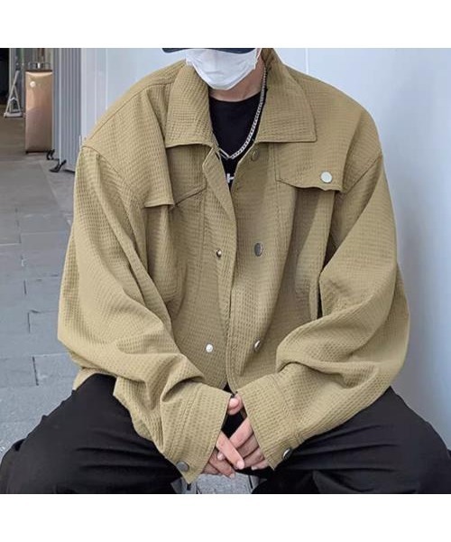 revertical(リバーティカル)の「ワッフルショート丈ジャケット(その他アウター・メンズ・ブラック/ベージュ・MEDIUM/LARGE)」の11枚目の写真