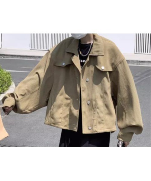 revertical(リバーティカル)の「ワッフルショート丈ジャケット(その他アウター・メンズ・ブラック/ベージュ・MEDIUM/LARGE)」の10枚目の写真
