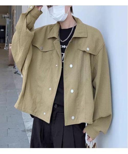 revertical(リバーティカル)の「ワッフルショート丈ジャケット(その他アウター・メンズ・ブラック/ベージュ・MEDIUM/LARGE)」の8枚目の写真
