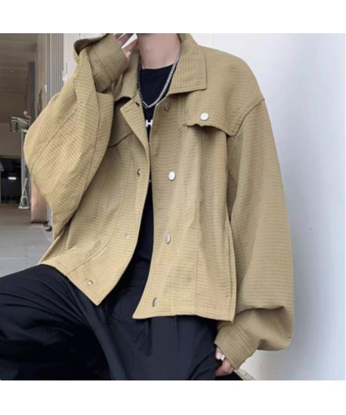 revertical(リバーティカル)の「ワッフルショート丈ジャケット(その他アウター・メンズ・ブラック/ベージュ・MEDIUM/LARGE)」の3枚目の写真