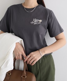 BloomフラワーロゴプリントミニTシャツ