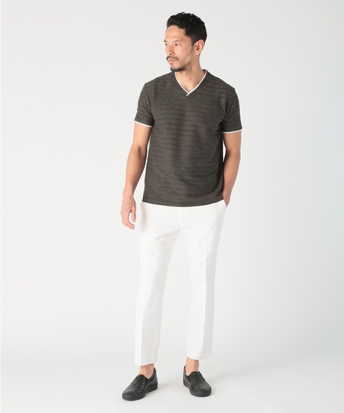 MEN'S BIGI（メンズビギ）の「シェルタリングドライオックスアンクル丈パンツ<吸水速乾/接触冷感/UVカット>（その他パンツ・メンズ・ブルー/ホワイト/ブルー系その他/ネイビー・02/03/04/01）」の11枚目の写真