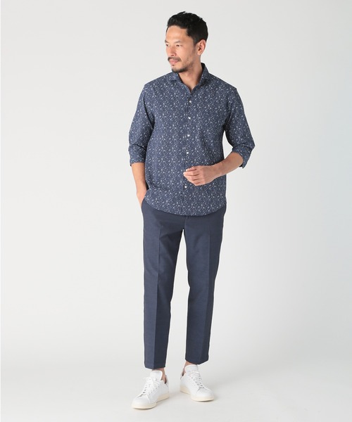 MEN'S BIGI（メンズビギ）の「シェルタリングドライオックスアンクル丈パンツ<吸水速乾/接触冷感/UVカット>（その他パンツ・メンズ・ブルー/ホワイト/ブルー系その他/ネイビー・02/03/04/01）」の14枚目の写真