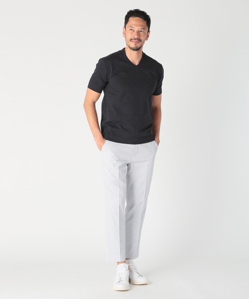 MEN'S BIGI（メンズビギ）の「シェルタリングドライオックスアンクル丈パンツ<吸水速乾/接触冷感/UVカット>（その他パンツ・メンズ・ブルー/ホワイト/ブルー系その他/ネイビー・02/03/04/01）」の12枚目の写真