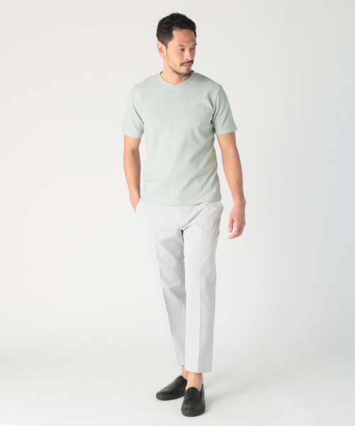 MEN'S BIGI（メンズビギ）の「シェルタリングドライオックスアンクル丈パンツ<吸水速乾/接触冷感/UVカット>（その他パンツ・メンズ・ブルー/ホワイト/ブルー系その他/ネイビー・02/03/04/01）」の13枚目の写真