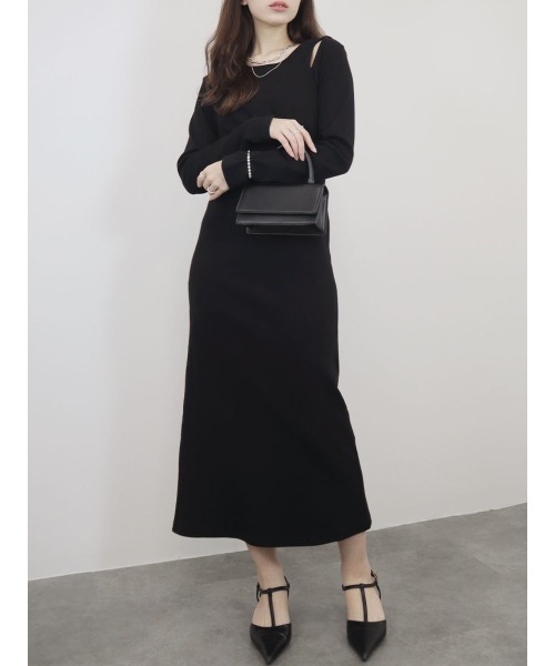 [アクネストゥディオス]25SS★レイヤード ロング ワンピース リブレイヤードワンピース／layered rib onepiece 長袖 カット