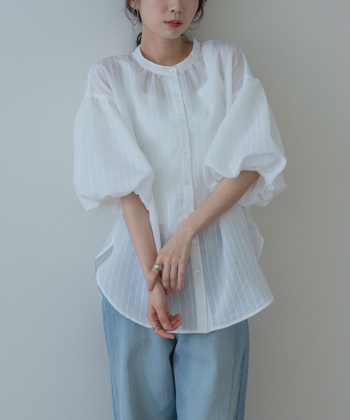 セール】【SABUROKU】 着るだけで 華やぐ 半袖 バルーン袖 ボリューム