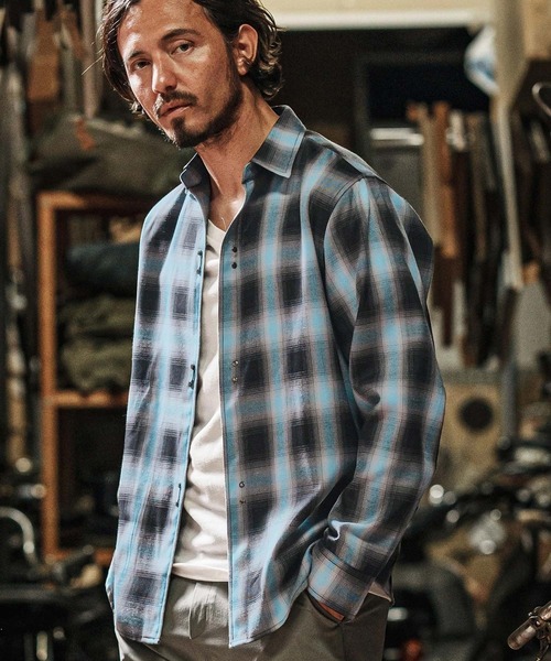 wjk reluxe(ダブルジェーケーリラックス)の「ms5987-check hook shirts チェックシャツ(シャツ/ブラウス・メンズ・ホワイト×グレー/ブルー系その他/グレー×ピンク・S/M/L)」の3枚目の写真