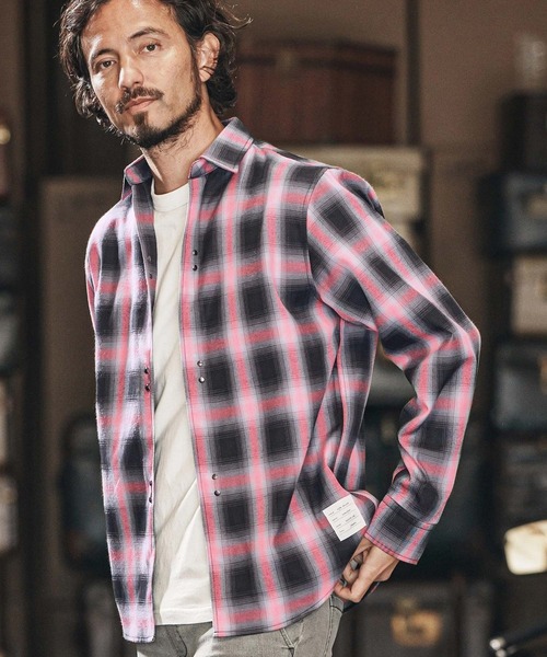 wjk reluxe(ダブルジェーケーリラックス)の「ms5987-check hook shirts チェックシャツ(シャツ/ブラウス・メンズ・ホワイト×グレー/ブルー系その他/グレー×ピンク・S/M/L)」の8枚目の写真
