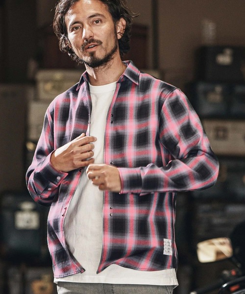 wjk reluxe(ダブルジェーケーリラックス)の「ms5987-check hook shirts チェックシャツ(シャツ/ブラウス・メンズ・ホワイト×グレー/ブルー系その他/グレー×ピンク・S/M/L)」の9枚目の写真