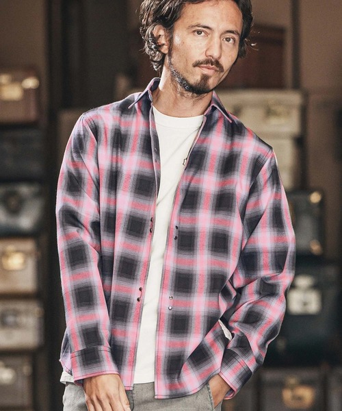 wjk reluxe(ダブルジェーケーリラックス)の「ms5987-check hook shirts チェックシャツ(シャツ/ブラウス・メンズ・ホワイト×グレー/ブルー系その他/グレー×ピンク・S/M/L)」の10枚目の写真