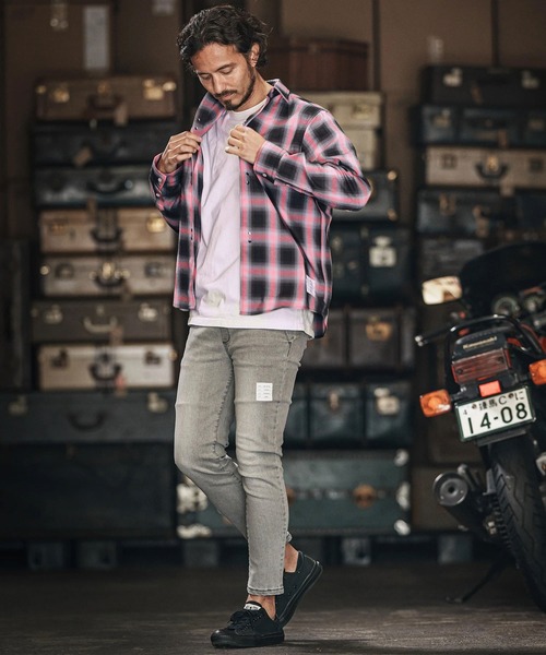 wjk reluxe(ダブルジェーケーリラックス)の「ms5987-check hook shirts チェックシャツ(シャツ/ブラウス・メンズ・ホワイト×グレー/ブルー系その他/グレー×ピンク・S/M/L)」の11枚目の写真