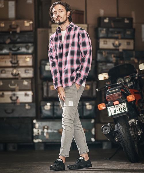wjk reluxe(ダブルジェーケーリラックス)の「ms5987-check hook shirts チェックシャツ(シャツ/ブラウス・メンズ・ホワイト×グレー/ブルー系その他/グレー×ピンク・S/M/L)」の12枚目の写真