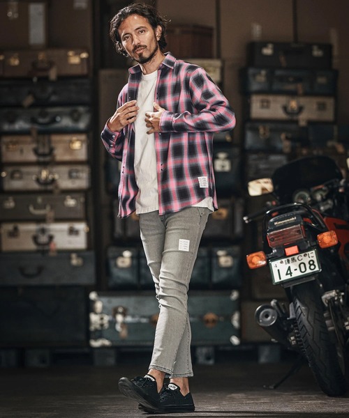 wjk reluxe(ダブルジェーケーリラックス)の「ms5987-check hook shirts チェックシャツ(シャツ/ブラウス・メンズ・ホワイト×グレー/ブルー系その他/グレー×ピンク・S/M/L)」の13枚目の写真