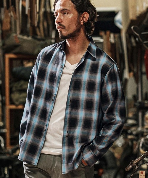 wjk reluxe(ダブルジェーケーリラックス)の「ms5987-check hook shirts チェックシャツ(シャツ/ブラウス・メンズ・ホワイト×グレー/ブルー系その他/グレー×ピンク・S/M/L)」の14枚目の写真