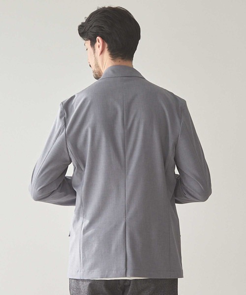 UNION STATION(ユニオンステーション)の「ストレッチスラブカチオンテーラードジャケット(テーラードジャケット・メンズ・ライトグレー/ブルー/ピンク・M/S/LL/L)」の6枚目の写真