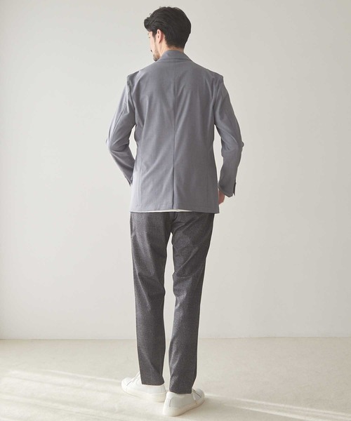 UNION STATION(ユニオンステーション)の「ストレッチスラブカチオンテーラードジャケット(テーラードジャケット・メンズ・ライトグレー/ブルー/ピンク・M/S/LL/L)」の9枚目の写真