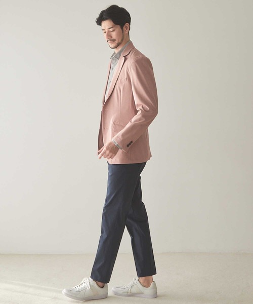 UNION STATION(ユニオンステーション)の「ストレッチスラブカチオンテーラードジャケット(テーラードジャケット・メンズ・ライトグレー/ブルー/ピンク・M/S/LL/L)」の20枚目の写真