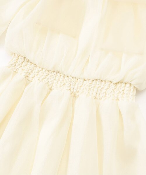 algy（アルジー）の「ふんわり肩りぼんワンピ（ワンピース・キッズ・ブラック/アイボリー/サックスブルー・XX-SMALL/X-SMALL/MEDIUM/SMALL）」の10枚目の写真