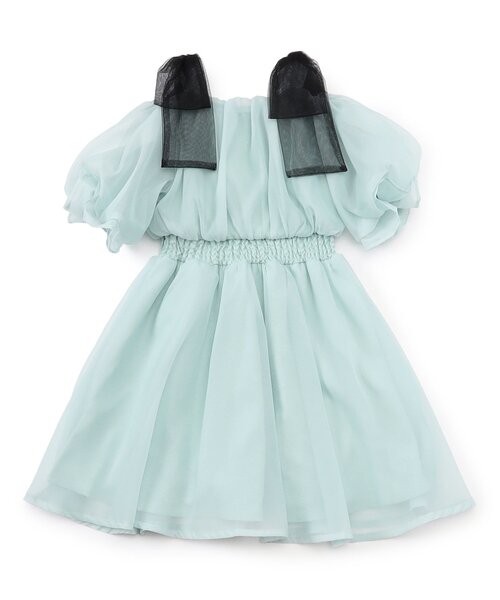 algy（アルジー）の「ふんわり肩りぼんワンピ（ワンピース・キッズ・ブラック/アイボリー/サックスブルー・XX-SMALL/X-SMALL/MEDIUM/SMALL）」の17枚目の写真