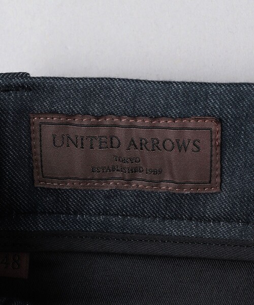 UNITED ARROWS(ユナイテッドアローズ)の「デニムジャージ サイドシャーリング 1プリーツ パンツ(スラックス・メンズ・ネイビー・46/48/50/52/54/42)」の13枚目の写真