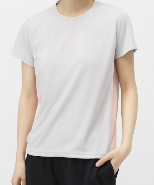 TIGORA(ティゴラ)の「ティゴラ TIGORA iCOOL 遮熱UV Tシャツ(Tシャツ/カットソー・レディース・ライトグリーン/ホワイト/グレー×ピンク/ネイビー/ライラック/ブラック/グレー・S/M/L/XL)」の5枚目の写真