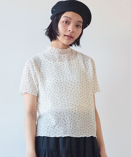 tシャツ syuwa syuwa dot ハイネック半袖プルオーバー レディース △syuwa syuwa dot ハイネック半袖プルオーバー（Tシャツ