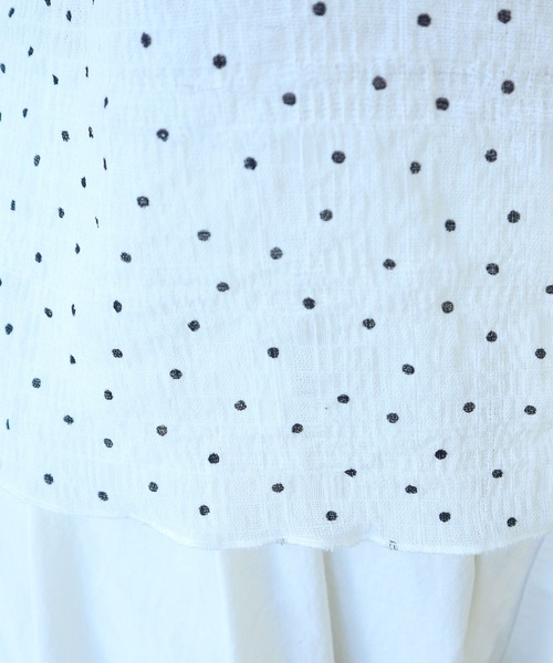 bulle de savon(ビュルデサボン)の「△syuwa syuwa dot ハイネック半袖プルオーバー(Tシャツ/カットソー・レディース・ブラック/ホワイト・FREE)」の18枚目の写真