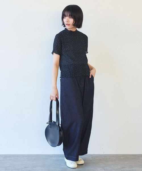 tシャツ syuwa syuwa dot ハイネック半袖プルオーバー レディース △syuwa syuwa dot ハイネック半袖プルオーバー（Tシャツ