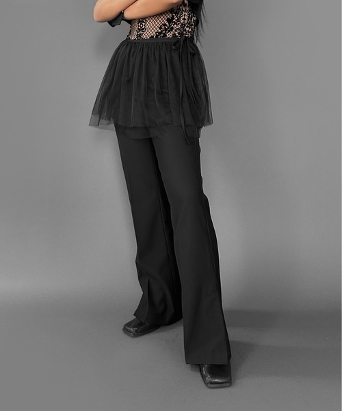 LVEU.（ラブユ.）の「【LVEU.】レイヤードチュールミニスカート / ボトムス スカート ミニ チュール レイヤード 重ね着 ラップ ブラック ホワイト 韓国 韓国ファッション モード ZOZOTOWN限定（スカート・レディース・ホワイト/ブラック・FREE）」の18枚目の写真