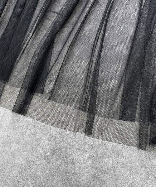 LVEU.（ラブユ.）の「【LVEU.】レイヤードチュールミニスカート / ボトムス スカート ミニ チュール レイヤード 重ね着 ラップ ブラック ホワイト 韓国 韓国ファッション モード ZOZOTOWN限定（スカート・レディース・ホワイト/ブラック・FREE）」の22枚目の写真