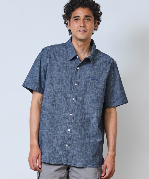 L.L.Bean(エルエルビーン)の「コンフォート・ストレッチ・シャンブレー・シャツ、半袖 ジャパン・フィット(シャツ/ブラウス・メンズ・ホワイト/ダークインディゴブルー/インディゴブルー・X-LARGE/LARGE/MEDIUM)」の14枚目の写真