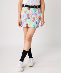 Loudmouth（ラウドマウス）の「LOUDMOUTH/ラウドマウス ゴルフウェア ブランド ロゴ エコ メッシュ ミニ丈 スカート 吸汗速乾 UVカット 接触冷感 遮熱 ストレッチ リサイクル糸（スカート）」