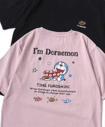 I’m Doraemon/ドラえもん フロント バックプリント ワンポイント刺繍 半袖Tシャツ レディース メンズ