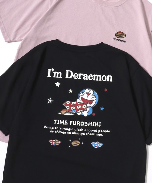 MARUKAWA（マルカワ）の「I’m Doraemon/ドラえもん フロント バックプリント ワンポイント刺繍 半袖Tシャツ レディース メンズ（Tシャツ/カットソー・レディース・ブラック/イエロー/アイボリー/ラベンダー/ブラック系その他/ベージュ系その他/グリーン系その他/ダークブルー/イエロー系その他/ピンク系その他/ブルーグリーン/グレイッシュベージュ/ブラック系その他2/ブラック系その他3/ブラック系その他4/ベージュ系その他2・LL/M/L）」の5枚目の写真