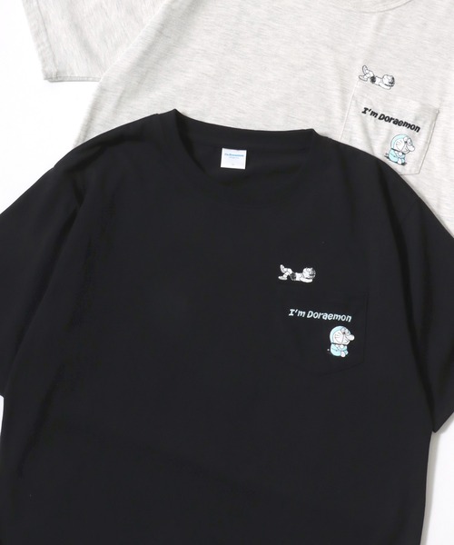 MARUKAWA（マルカワ）の「I’m Doraemon/ドラえもん フロント バックプリント ワンポイント刺繍 半袖Tシャツ レディース メンズ（Tシャツ/カットソー・レディース・ブラック/イエロー/アイボリー/ラベンダー/ブラック系その他/ベージュ系その他/グリーン系その他/ダークブルー/イエロー系その他/ピンク系その他/ブルーグリーン/グレイッシュベージュ/ブラック系その他2/ブラック系その他3/ブラック系その他4/ベージュ系その他2・LL/M/L）」の3枚目の写真