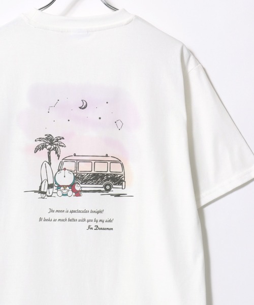 MARUKAWA（マルカワ）の「I’m Doraemon/ドラえもん フロント バックプリント ワンポイント刺繍 半袖Tシャツ レディース メンズ（Tシャツ/カットソー・レディース・ブラック/イエロー/アイボリー/ラベンダー/ブラック系その他/ベージュ系その他/グリーン系その他/ダークブルー/イエロー系その他/ピンク系その他/ブルーグリーン/グレイッシュベージュ/ブラック系その他2/ブラック系その他3/ブラック系その他4/ベージュ系その他2・LL/M/L）」の22枚目の写真