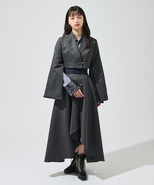 Ellno de Mavie（エルノデメヴィ）の「フラワーレースドッキングシャツ（シャツ/ブラウス・レディース・グレイッシュベージュ/ブラック/ブラック系/ブルーグレー・FREE）」の20枚目の写真