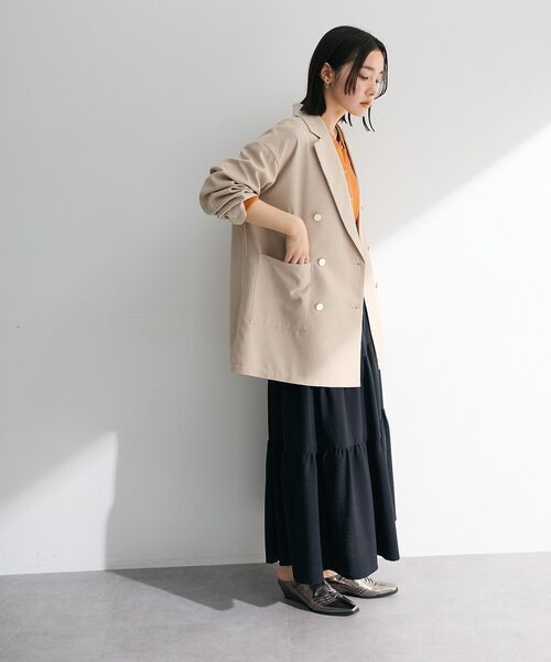 ELENCARE DUE（エレンカーレデュエ）の「・ELENCARE DUE リネンライクティアードスカート（スカート・レディース・アイボリー/ブラック/ブルー・FREE）」の5枚目の写真