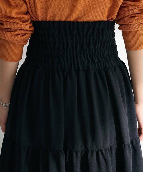 ELENCARE DUE（エレンカーレデュエ）の「・ELENCARE DUE リネンライクティアードスカート（スカート・レディース・アイボリー/ブラック/ブルー・FREE）」の7枚目の写真