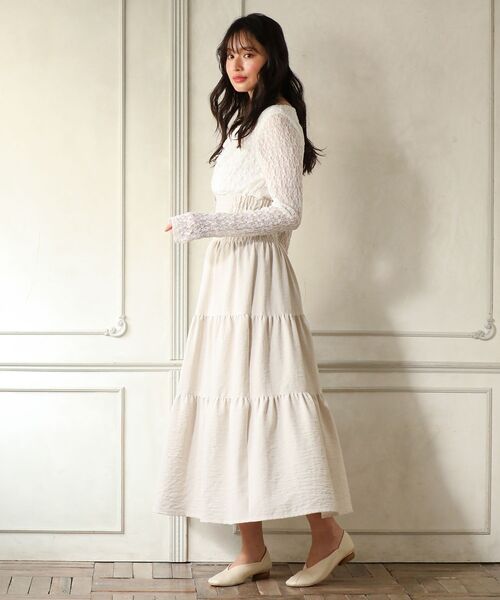 ELENCARE DUE（エレンカーレデュエ）の「・ELENCARE DUE リネンライクティアードスカート（スカート・レディース・アイボリー/ブラック/ブルー・FREE）」の11枚目の写真