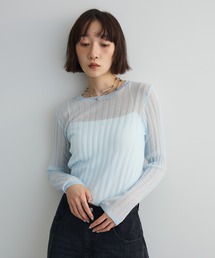 シアーリブニット