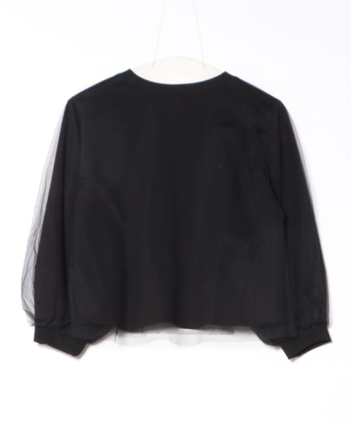tシャツ チュールレイヤードジャージプルオーバー　Tシャツ・カットソー レディース セール】チュールレイヤードジャージプルオーバー Tシャツ