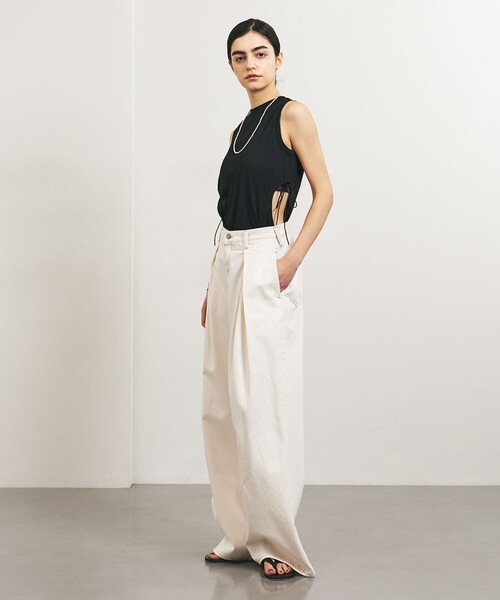 TO UNITED ARROWS(トゥーユナイテッドアローズ)の「<TO UNITED ARROWS>UPDRIFT サイドホール タンクトップ(タンクトップ・レディース・オフホワイト/ピンク/ブラック・FREE)」の12枚目の写真